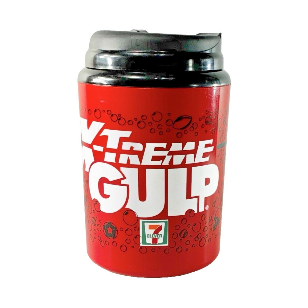 7-Eleven X-treme Gulp with Lid 52oz Red and White 2009 Collectible Mug